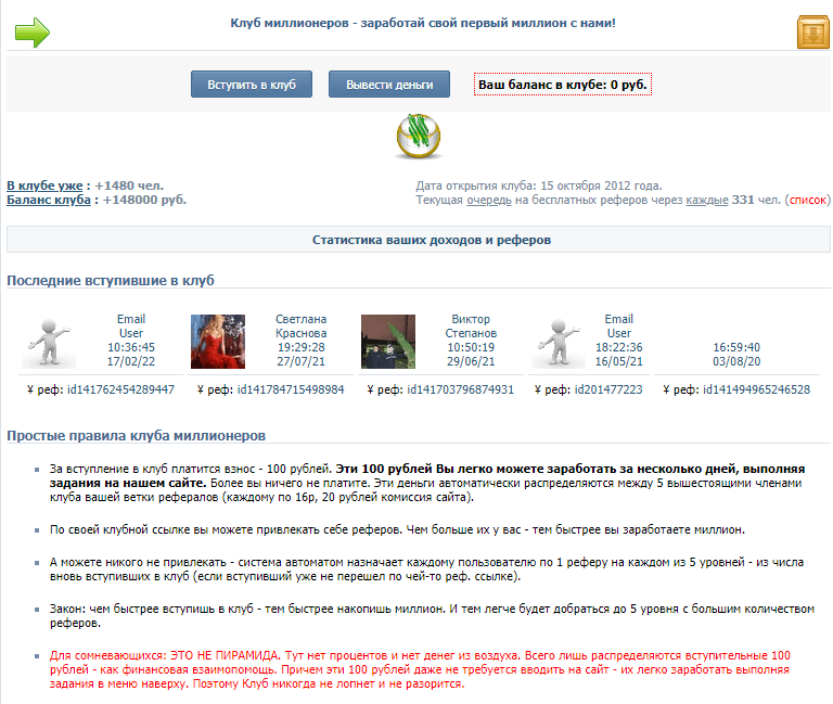 Клуб на сайте Vprka