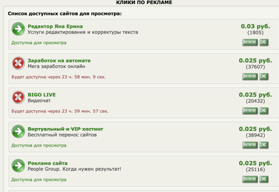 Заработок на кликах