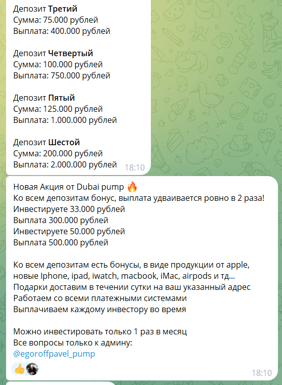 Условия заработка с Павлом Егоровым