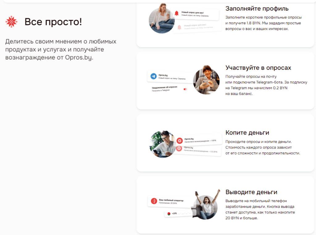 Заработок опрос.бай личный кабинет