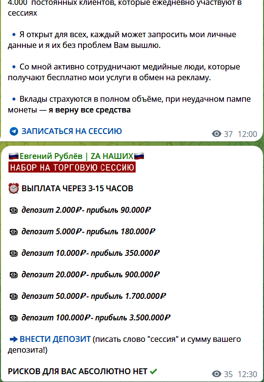 Пример и условия заработка @ev_ryblew