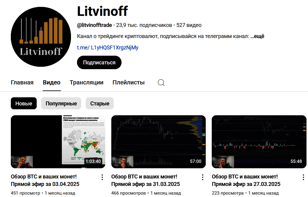 “Литвинофф Litvinoff” ютуб блог